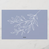 Maagdenpalm Bloemen Date Night Idee Shower Spel Briefpapier (Achterkant)