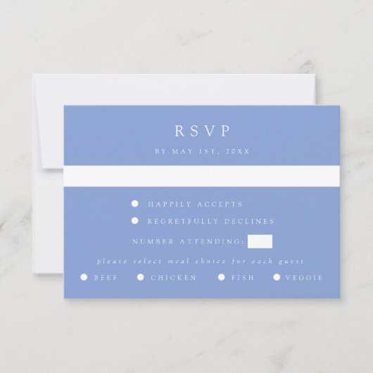 Maagdenpalm Coördinaat Huwelijk RSVP Kaart (Voorkant)