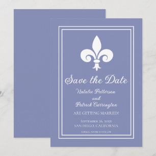 Maagdenpalm Fleur de Lis Save the Date Uitnodiging