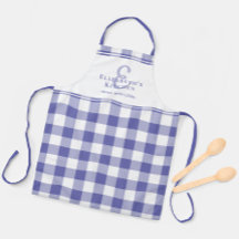 Maagdenpalm Keuken Monogram Naam Gingham Blokpatro