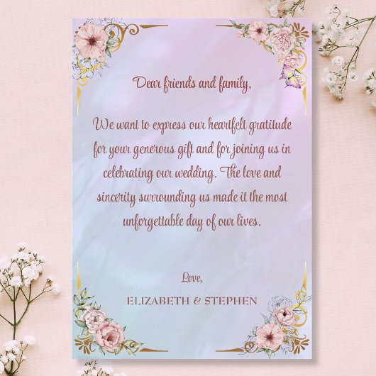 maagdenpalm roze pioen bedankkaart