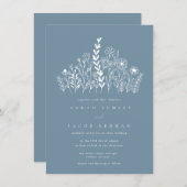 Maagdenpalmbloemen bruiloft kaart (Voorkant / Achterkant)