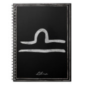 Maagdensymbool met hammered zilver, gestileerd ast notitieboek (Voorkant)