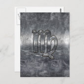 Maagdijk Teken Grunge Distress Style Briefkaart (Voorkant / Achterkant)