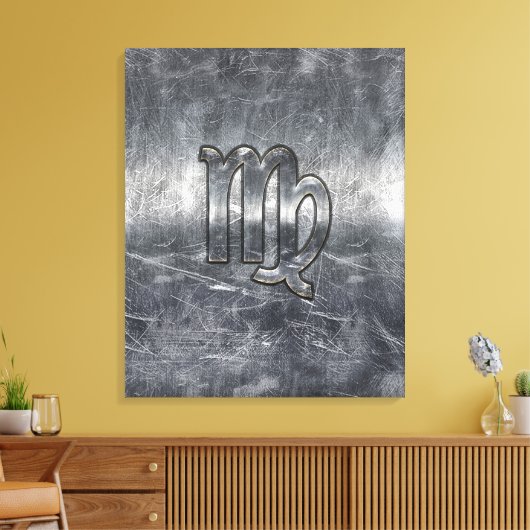 Maagdijk Teken Grunge Distress Style Canvas Afdruk (Insitu (Woonkamer))