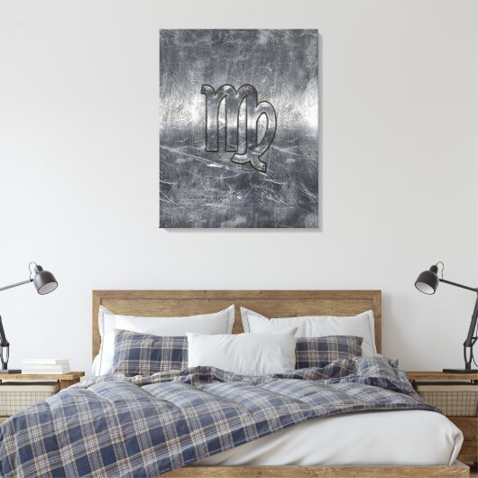 Maagdijk Teken Grunge Distress Style Canvas Afdruk (Insitu (Slaapkamer))