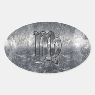 Maagdijk Teken Grunge Distress Style Ovale Sticker