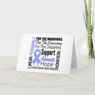 Maagkanker Ik Draag Periwinkle Ribbon TRIBUTE Kaart