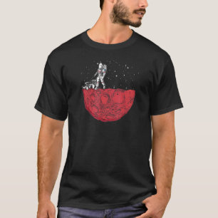 maaien gazon astronaut grasmaaier maan melkwegstel t-shirt