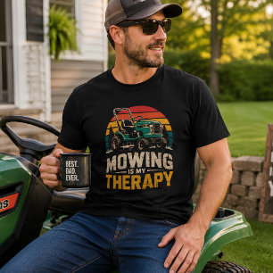 Maaien Is Mijn Therapie Vintage Grasmaaier T-shirt