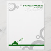 maaien van groene ringen briefhoofd (Voorkant / Achterkant)