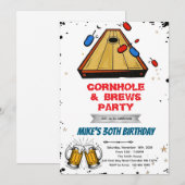 Maaikorbal en bier feest uitnodiging (Voorkant / Achterkant)