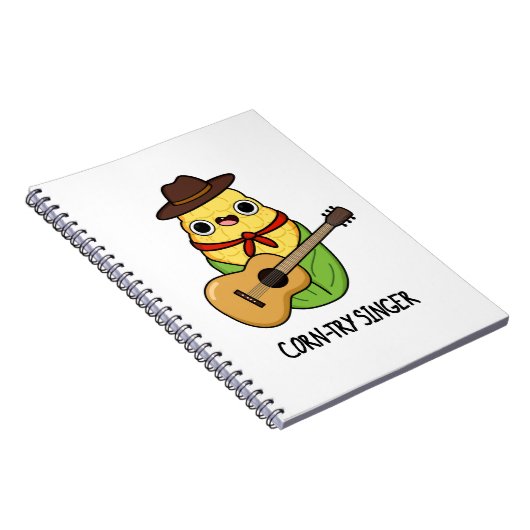 Maaizanger Funny Corn Pun Notitieboek (Rechterzijde)