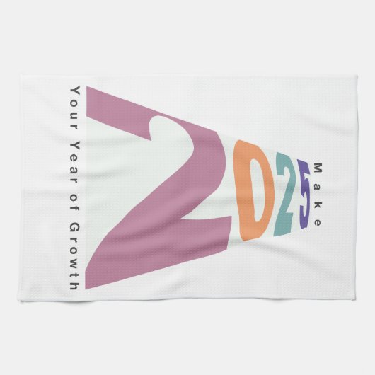 Maak 2025 jouw jaar van groei theedoek (Horizontaal)