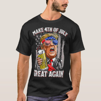 Maak 4 juli weer een geweldige trump Mannen Drink T-shirt