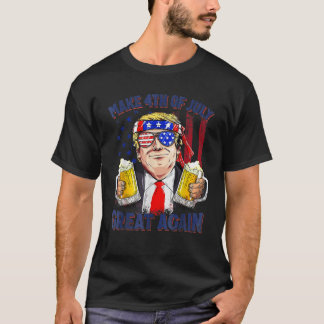 Maak 4 juli weer geweldig, grappige Trump Mannen D T-shirt