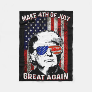 Maak 4 juli weer geweldig T Shirt Trump T Shirt Fleece Deken