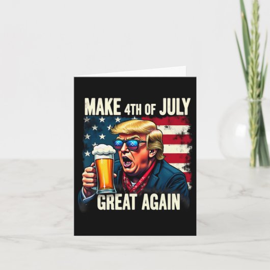 Maak 4 juli weer geweldig Trump-bier Drink Kaart (Voorkant)
