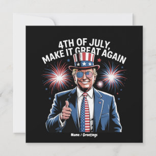 Maak 4 juli weer geweldig Trump Patriottisch Kaart