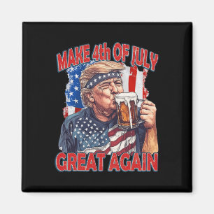 Maak 4 juli weer groot met Trump Amerikaanse vlag Magneet