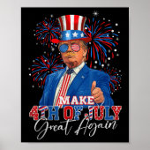 Maak 4 juli weer groot patriottisch vuurwerk poster (Voorkant)