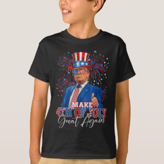 Maak 4 juli weer groot patriottisch vuurwerk t-shirt