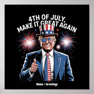 Maak 4 juli weer groot Trump-patriottisch Poster