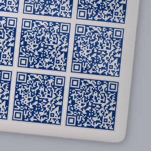 Maak 9 scanbare transparante marineblauwe QR-codes Sticker