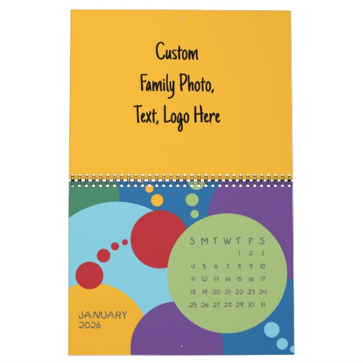 Maak aangepaste kalenders, Party Grid Style Kalender (Jan 2026)