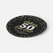 Maak AGE er goed uitzien Black Gold Verjaardag Papieren Bordje (Gekanteld)