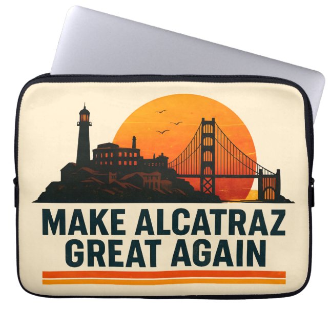 Maak Alcatraz weer geweldig grappig Laptop Sleeve (Voorkant)