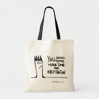 Maak altijd tijd voor inspiratie tote bag