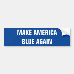 MAAK AMERICA BLAUW OPNIEUW BUMPERSTICKER