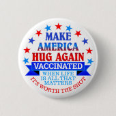 MAAK AMERICA HUG OPNIEUW | VACCINEERDE BUTTON (Voorkant)