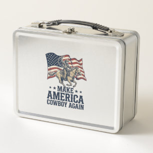 Maak Amerika Cowboy Opnieuw Patriottisch Western O