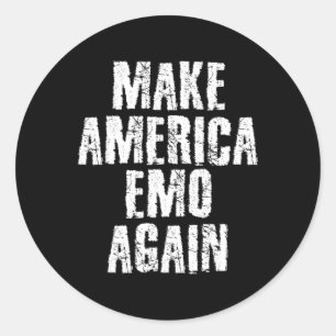 Maak Amerika Emo Again Grappig Goth Onze Cadeau Id Ronde Sticker