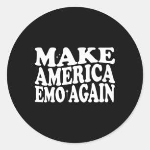 Maak Amerika Emo weer Grappig Gothic US Gezegde Ronde Sticker
