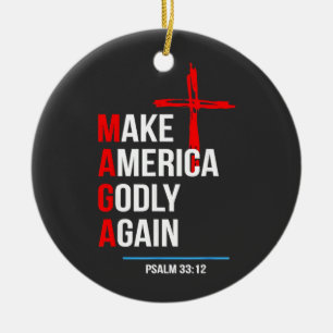 Maak Amerika Goddelijk Again Trump Inauguratie Mag Keramisch Ornament