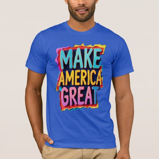Maak Amerika Groot T-shirt vet patriottisch (Voorkant)