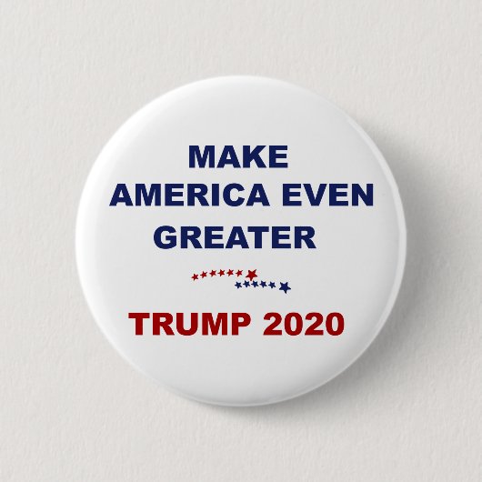 Maak Amerika nog tot Grotere Troef 2020 Ronde Button 5,7 Cm (Voorkant)
