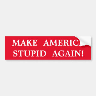 MAAK AMERIKA OPNIEUW STUPID! BUMPERSTICKER