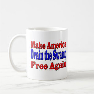 Maak Amerika vrij Draai aan het moerasblauwe moera Koffiemok