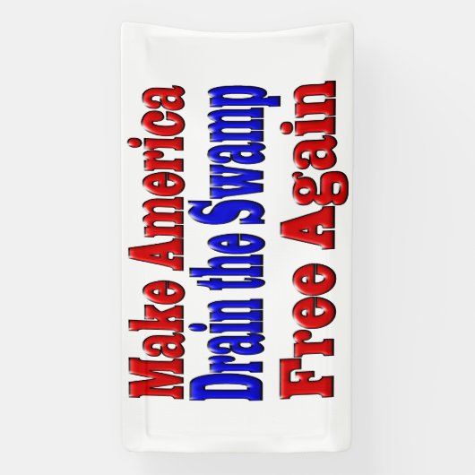 Maak Amerika vrij Draai aan het moerasblauwe moera Spandoek (Verticaal)