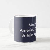 Maak Amerika weer een Koffiekoffie Mok BLAUW (Voorkant links)