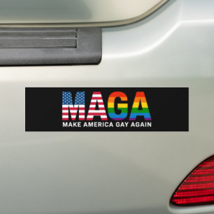 Maak Amerika weer gay Gay Pride 2025 LGBTQ+  Bumpersticker