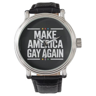 Maak Amerika weer gay, grappige gay pride maand Horloge