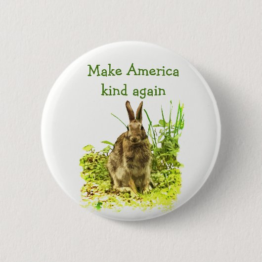 Maak Amerika weer gek op Bunny Rabbit Button (Voorkant)
