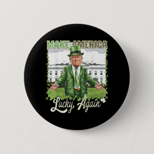 Maak Amerika weer gelukkig Grappig Trump 2025 St P Ronde Button 5,7 Cm
