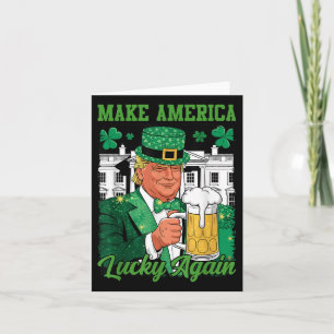 Maak Amerika weer gelukkig grappig Trump St Patric Kaart