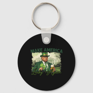 Maak Amerika weer gelukkig met Trump St Patrick Da Sleutelhanger